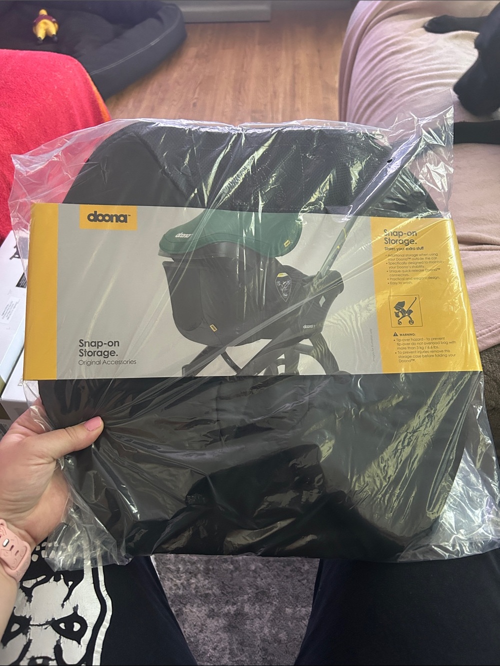 NWT: Doona Snap-On Storage (Black)